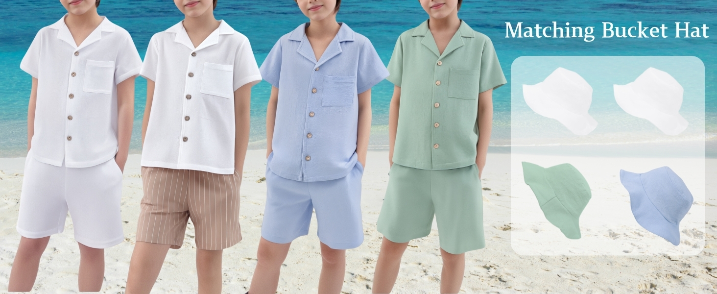 Button Down Shirts And Short Set