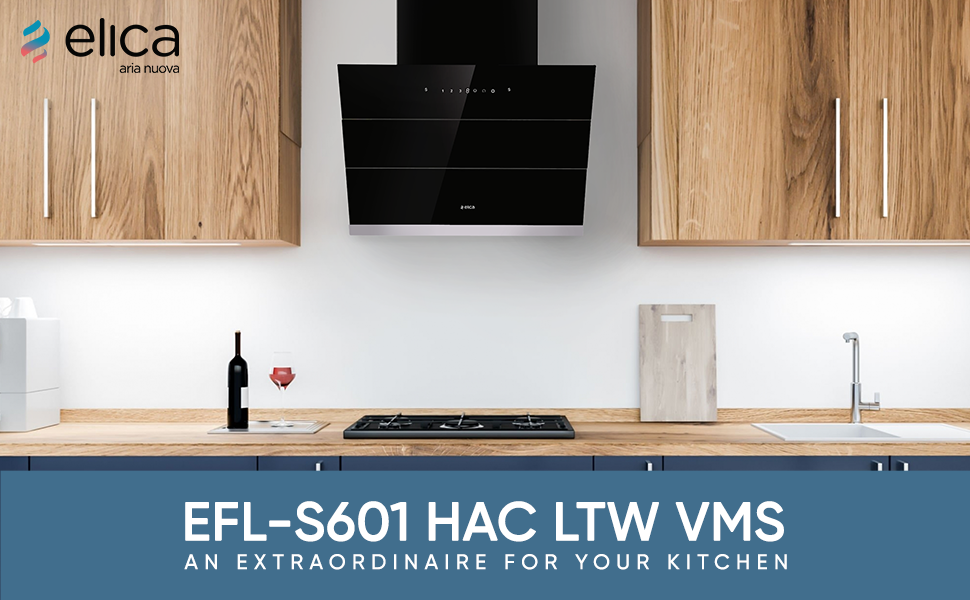 Elica 60 cm 1200 m3/hr Filterless Autoclean Kitchen Chimney with 15