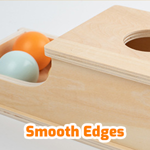 Wooden Ball Drop Box with 3 Round Balls