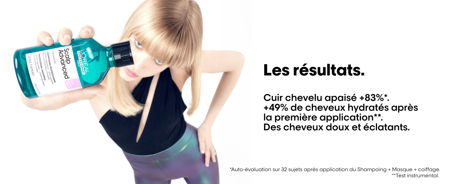 résultat: cuir chevelu apaisé