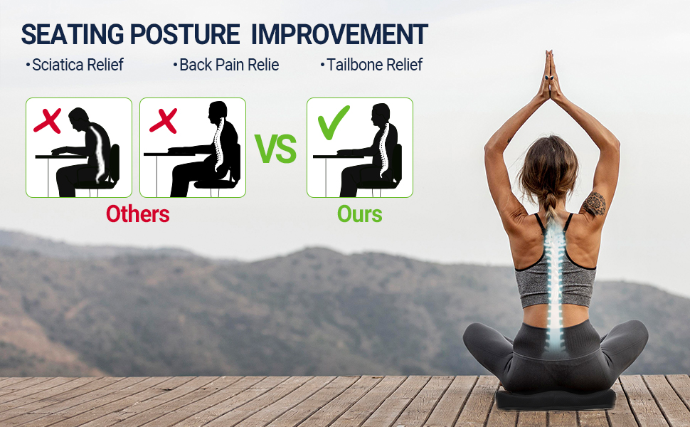 Season Guard Gel Seat Cushion Office Chair Cushion Non