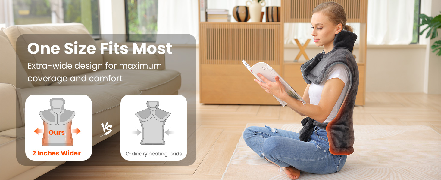 BOB AND BRAD Weighted Heating Pad for Back Pain Relief, 24