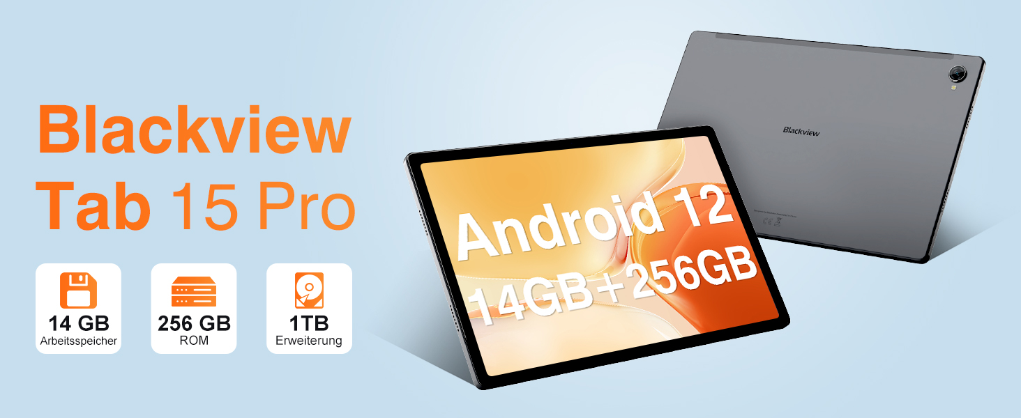 Blackview Tab15 Pro Tablet 10.5 Inch Android 12 Tablet 14GB RAM 256GB ...