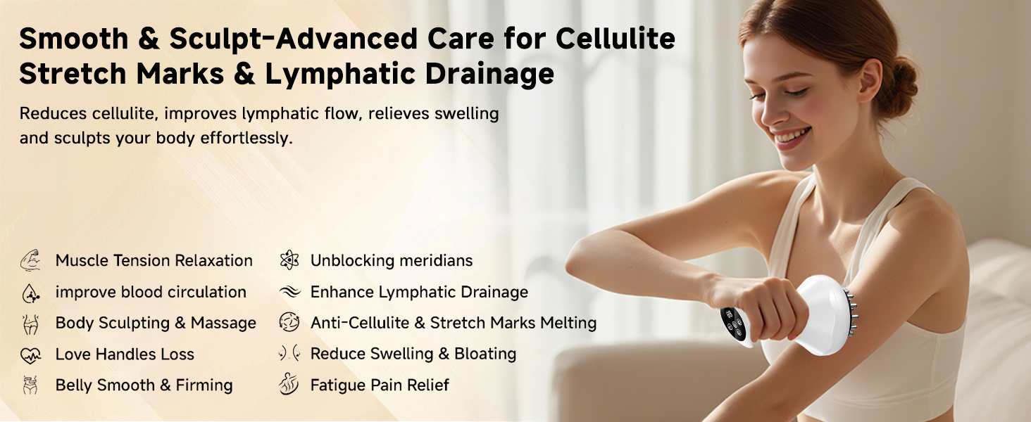 Lymphatic Drainage Massager & Anti Cellulite Massage Tool