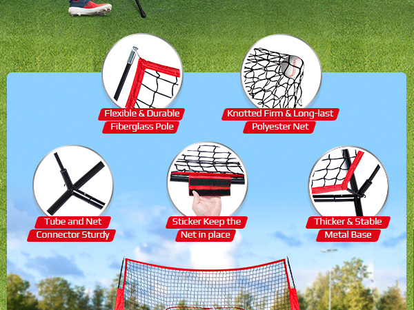 Amazon.com: Yes4All 7x7ft Baseball Net with Batting Tee