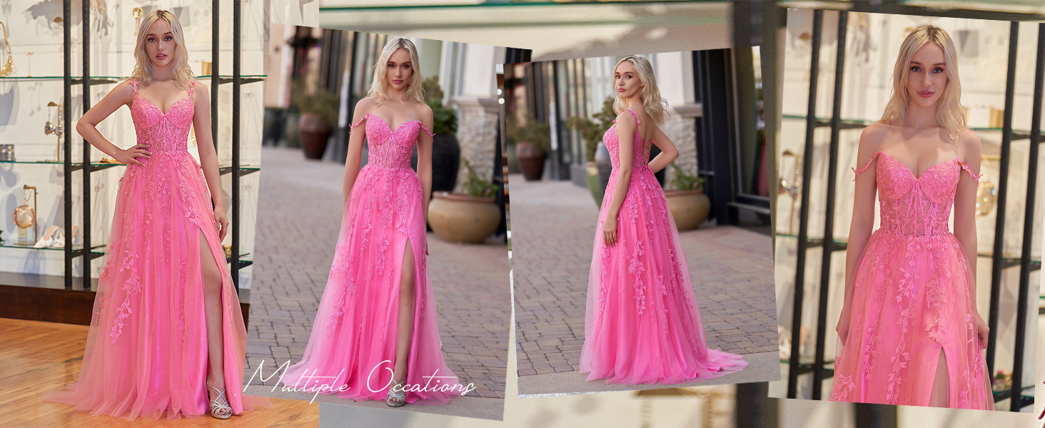 Vestidos de fiesta de tul con encaje, vestido de fiesta para mujer 2025, vestido de fiesta con corsé para adolescentes
