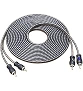 RECOIL RCI220 100% Oxygen Free Copper 20ft 2-Channel RCA Audio Cable, Twisted Pair with Noise Red...