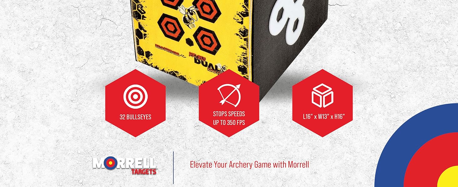 Morrell Yellow Jacket Dual Threat 350 FPS Foam Archery Target Block for All Bows