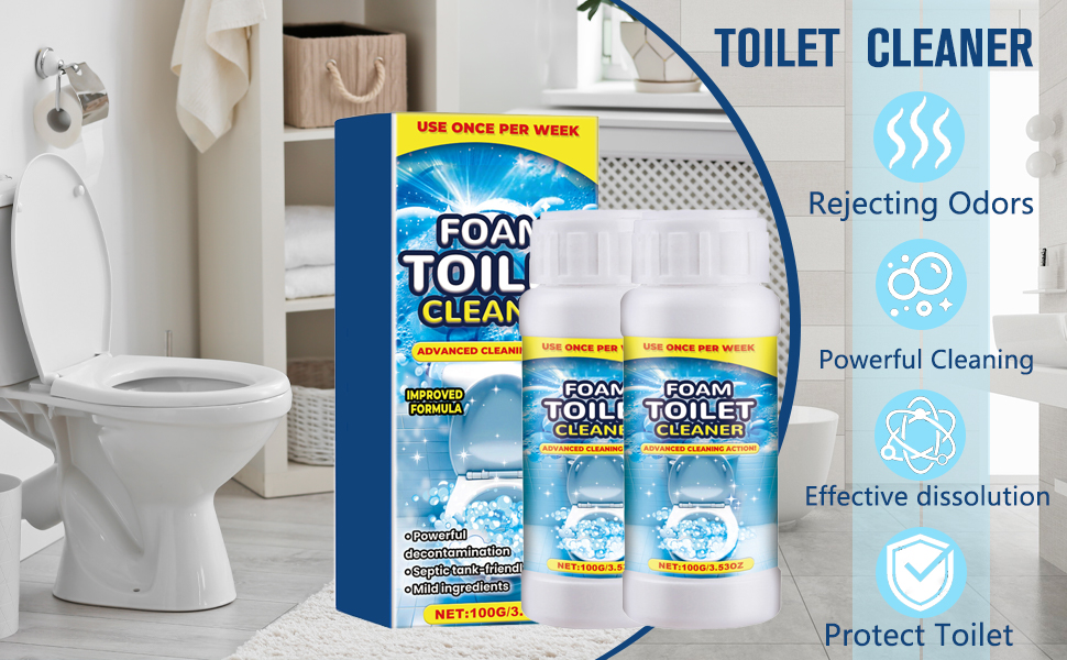2Pcs Foam Toilet Cleaner