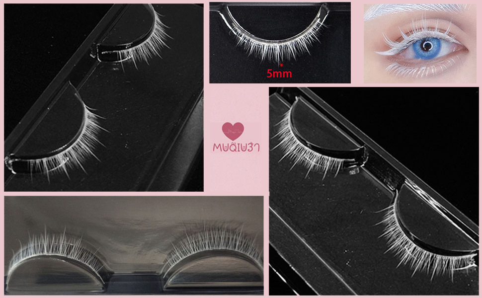 lower white eyelashes MQ11.
