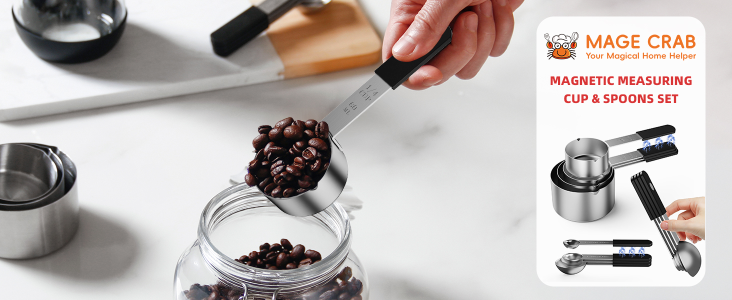 magnetic measuring cups
