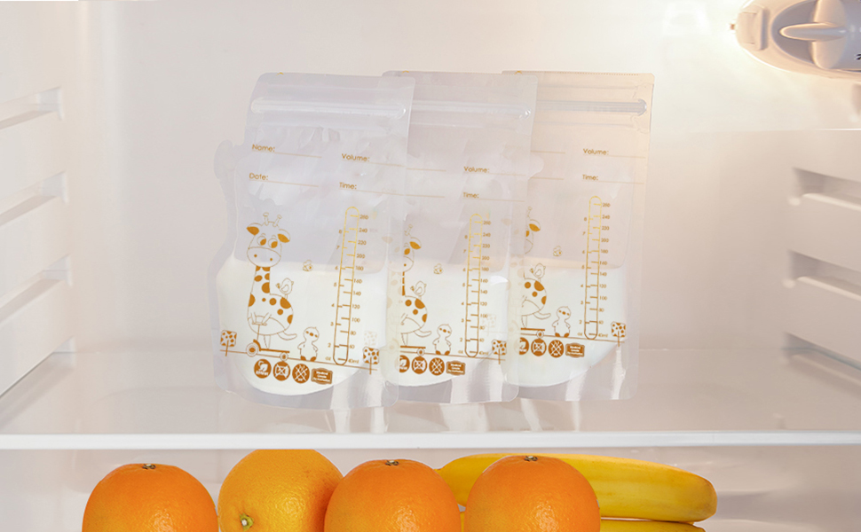 MORJCG 50 Pcs Breast Milk Storage Bag, Breast Milk Storage, 250ml