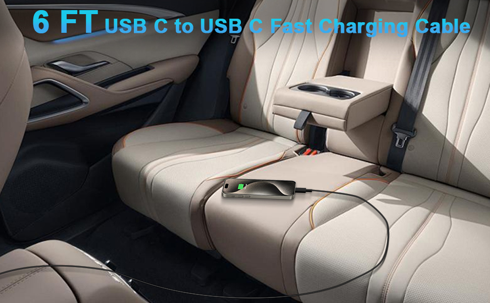 Fast charging USB C to USB C cable