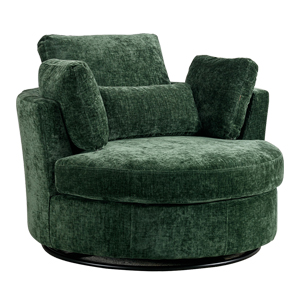 Swivel Accent Sofa with Pillows