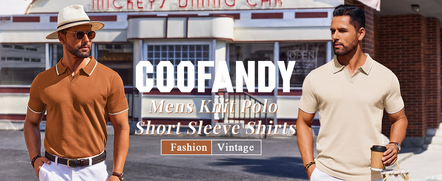 Mens Polo Shirts Short Sleeve Casual Knit Polo