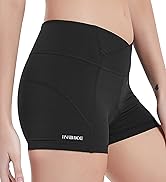 INBIKE Radlerhose Damen Schnelltrockende Fahrradhose mit Weichem Gel Sitzpolster Grün Blau Schwar...