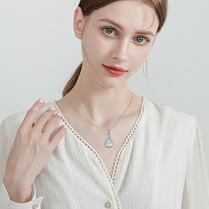 Triple Moon Goddess Necklace