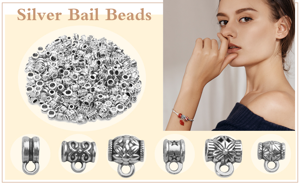 Tibetan Silver Bail Beads