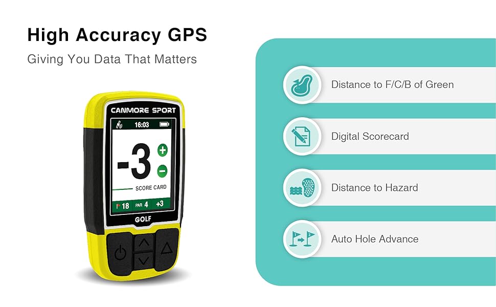 CANMORE SPORT HG200 Plus Golf GPS EasytoRead Color