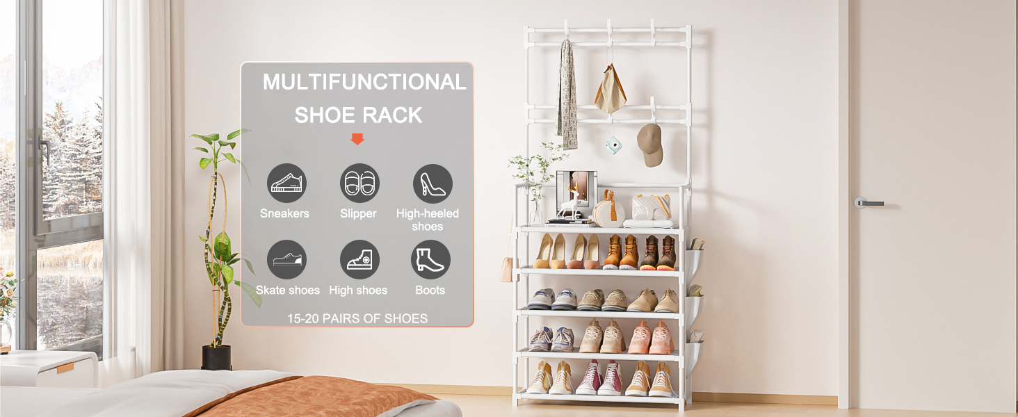 white shoe rack