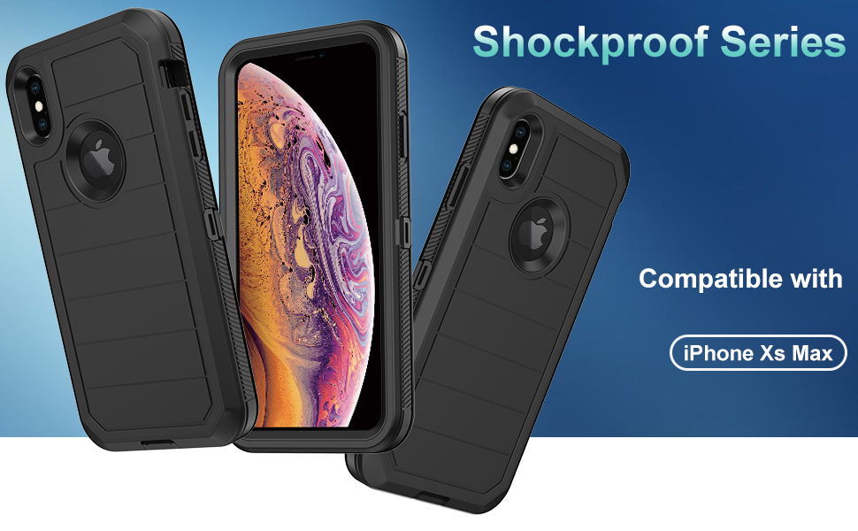 Aimoll88 for iPhone Xs Max Case, with Built in Screen Protector Heavy Duty Drop