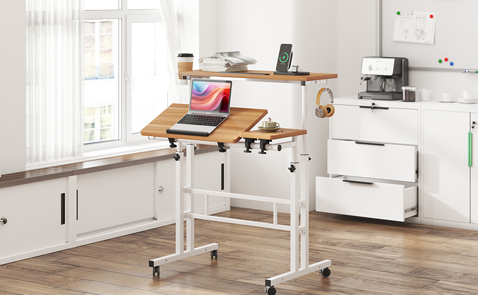 SDHYL 31.5 inches Movable Laptop Desk with Mouse Board