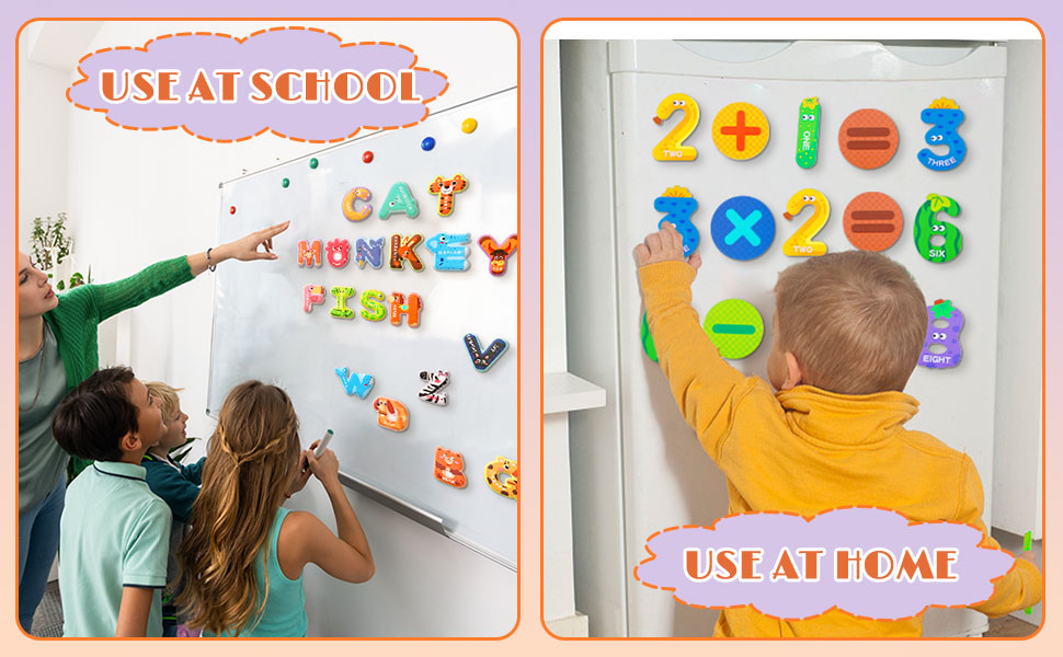 Letters Numbers,Large Size Fridge for Kids