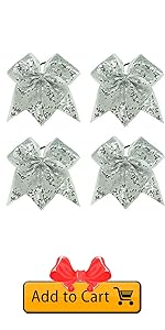 4 pcs Glitter Cheer bow