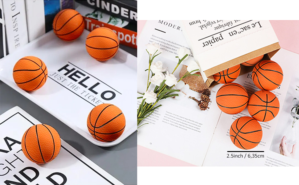 60 Pcs Mini Basketball Stress Balls Mini Basketball Party