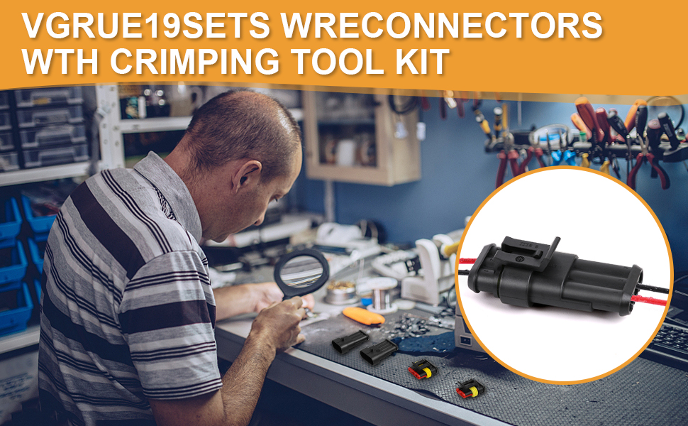 VIGRUE 947Pcs 22-16 AWG Waterproof Wire Connectors