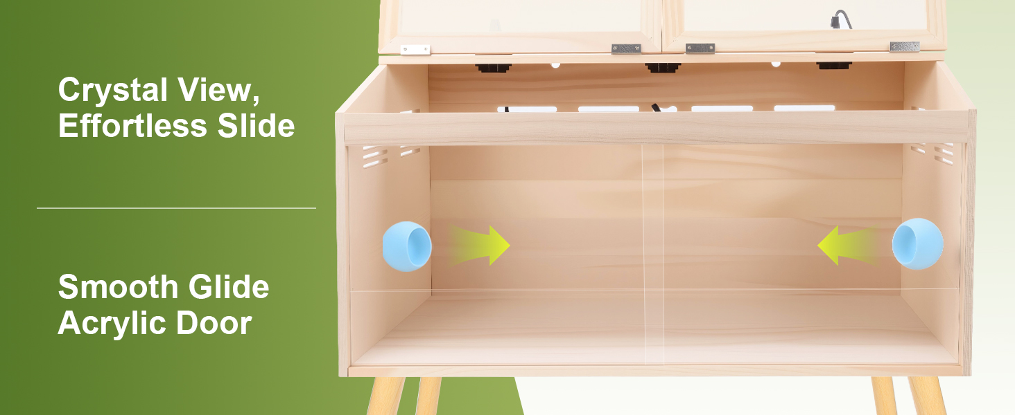 FMATOZ 33 Gallon Reptile Terrarium with Stand