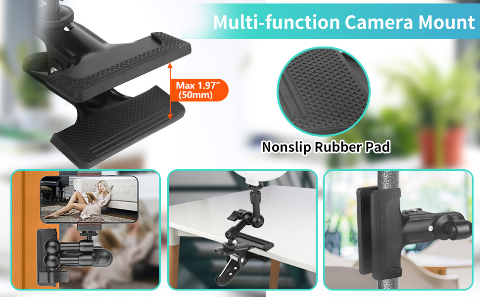 JEBUTU Super Clamp Camera Clamp Mount 5.5 Inches Magic Arm