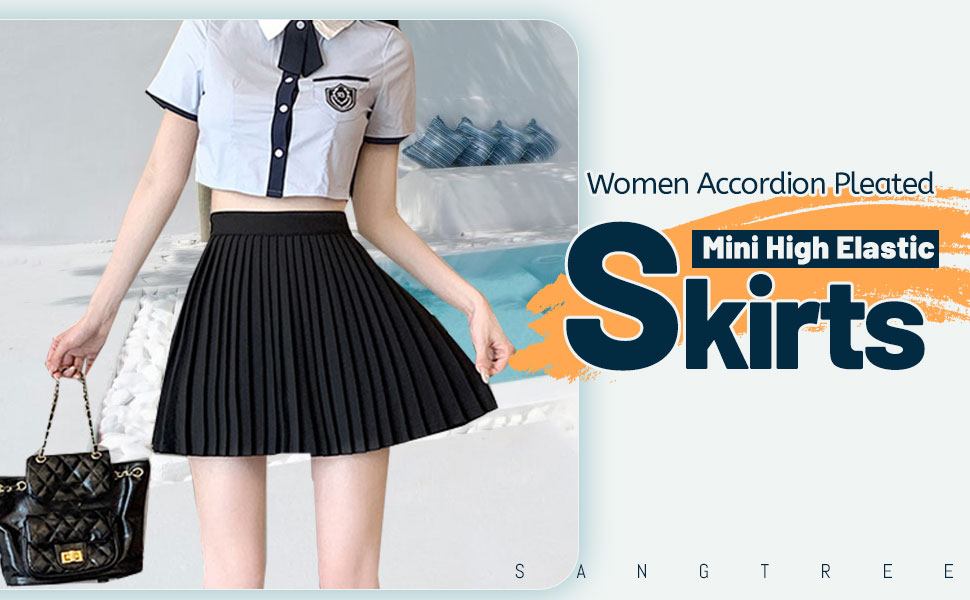 【新品タグ付】Side accordion line pleated skirt CHARTOU Womens Elastic-Waist Accordion Pleated Metallic Long