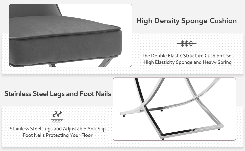 FOREDO Velvet Dining Chairs Set of 4, Royal Luxury