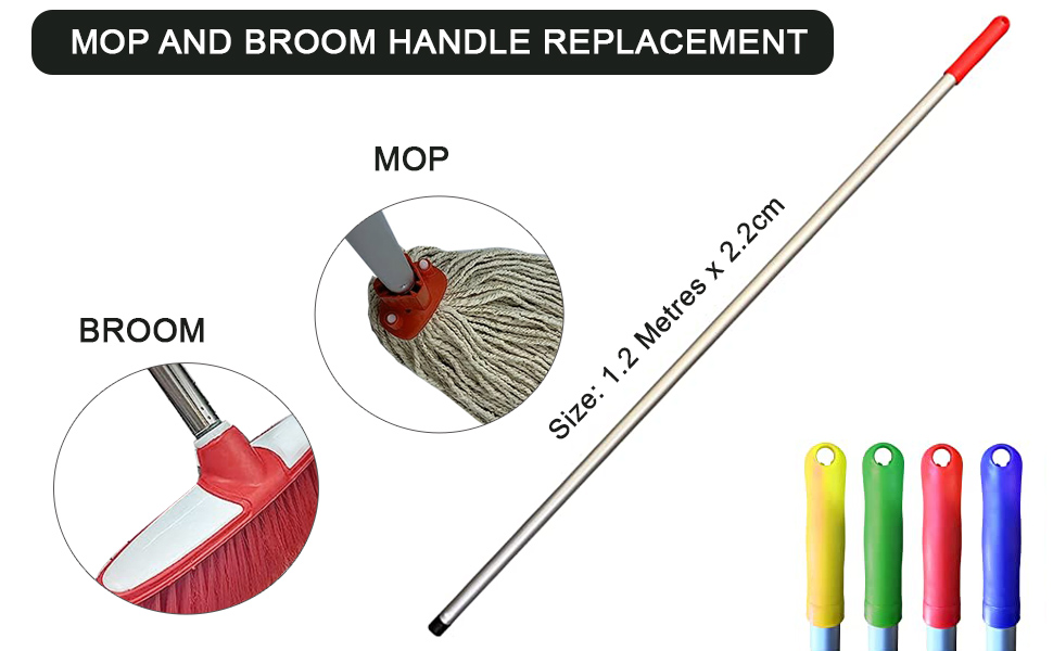 Best House Metal Mop Stick, Broom Handle Replacement, Broom Handle