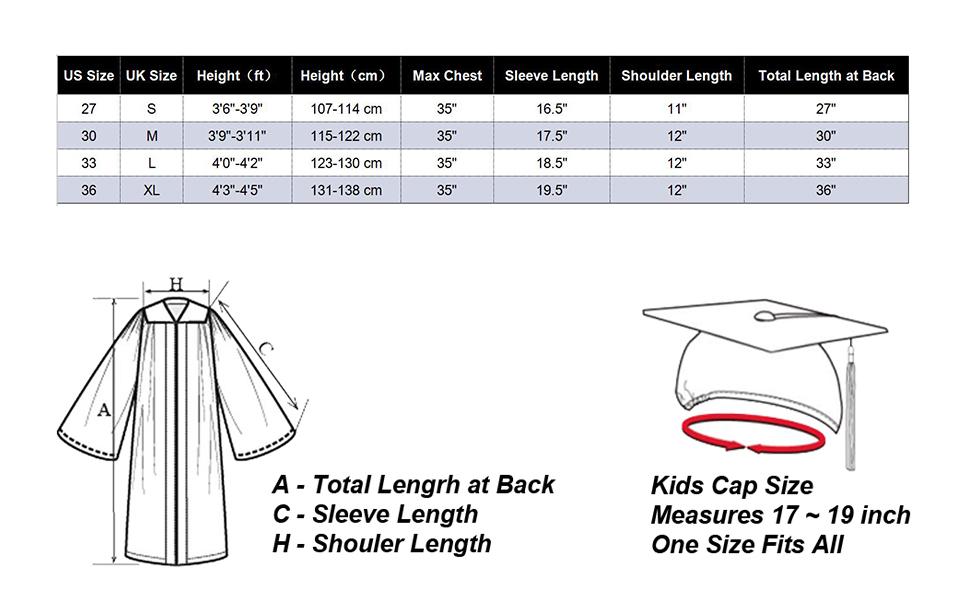 Share 146+ graduation gown size guide uk latest camera.edu.vn