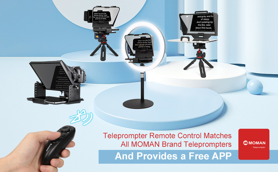 Teleprompter Remote, MomanPrompter Bluetooth Remote for