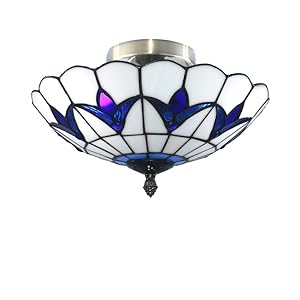 Skyweel 12 Inch Vintage Chandeliers Light Tiffany Style