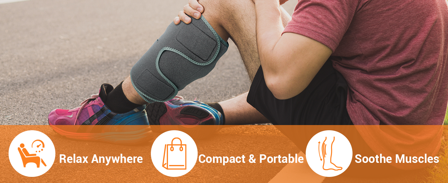 Comfytemp Leg Massager with Heat, Cordless Calf Massager