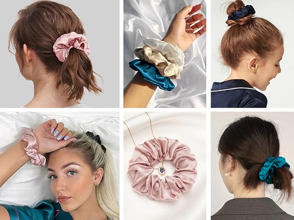 La Maismon de Lyllis シルク100% シュシュ Amazon.co.jp: LILYSILK 2個セット100% シルクヘアゴムシュシュ