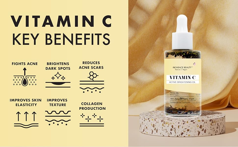 Vitamin C Active Brightening Key Benefits: fights acne, brightens dark spots