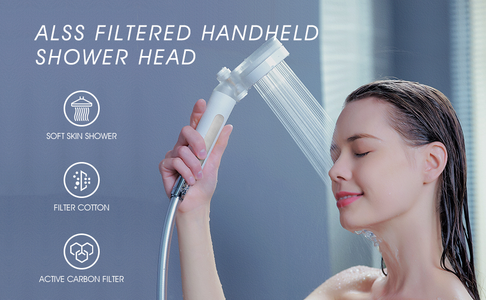 ALSSAL Detachable Filtered Shower Head With Handheld Hard