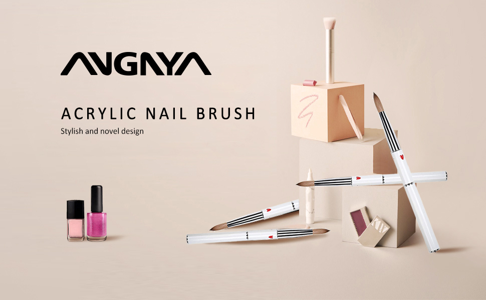 ANGNYA 100 Kolinsky Acrylic Nail Brush, Professional Nail