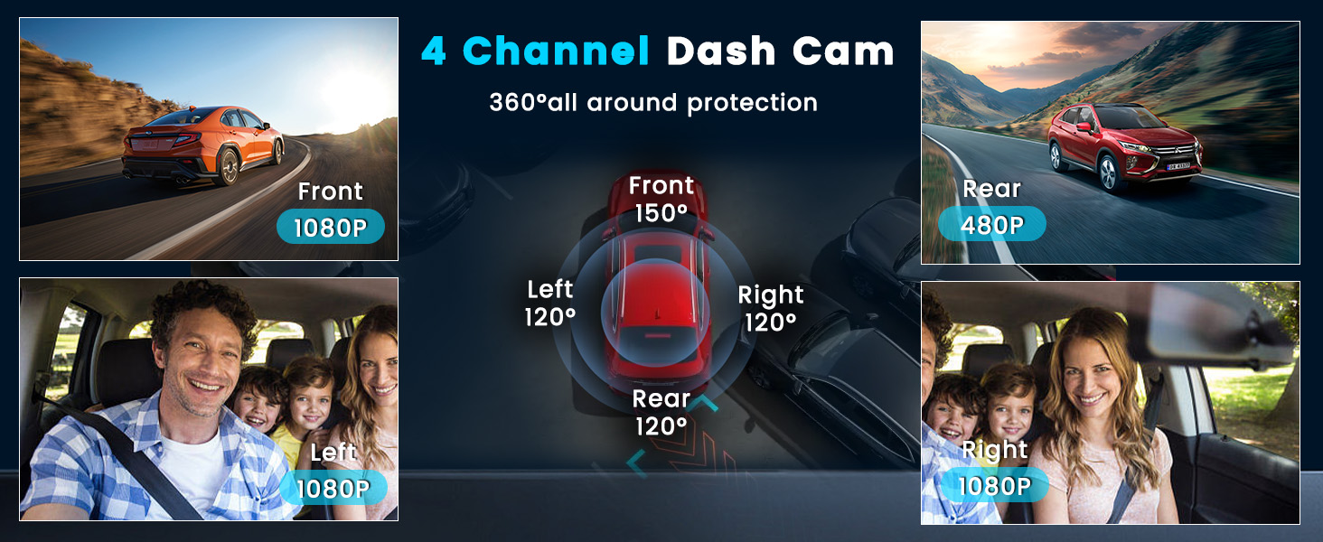 4 channel dash cam