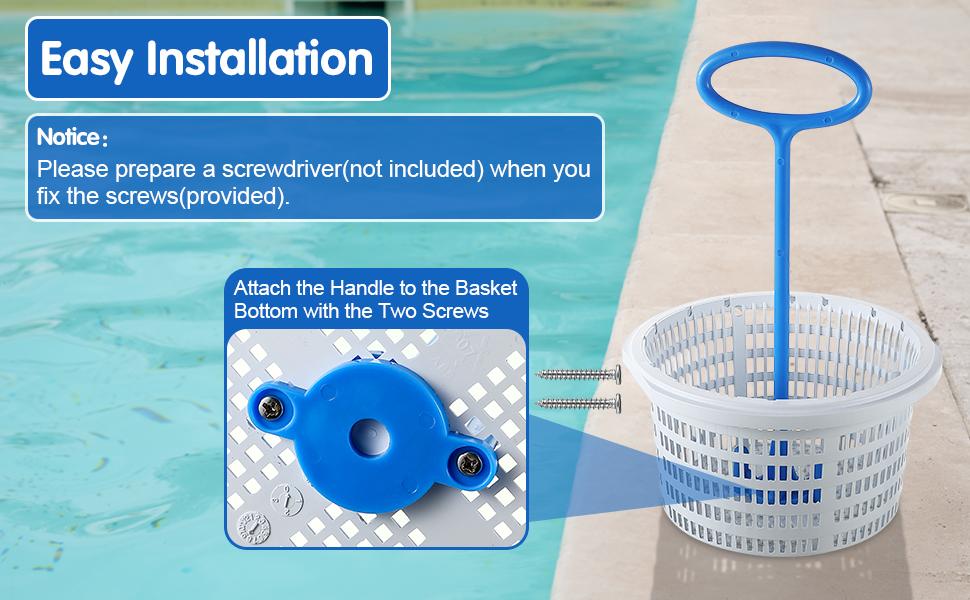 Skimmer Basket Handle, Pool Skimmer Basket Hook, Universal
