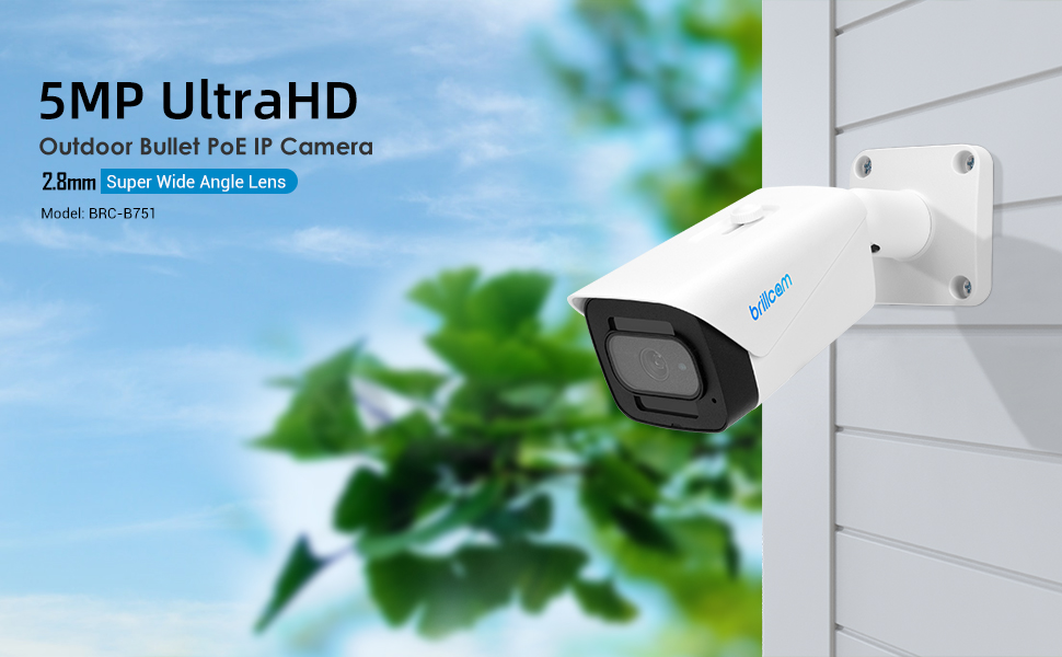 5MP outdoor bullet PoE IP camera