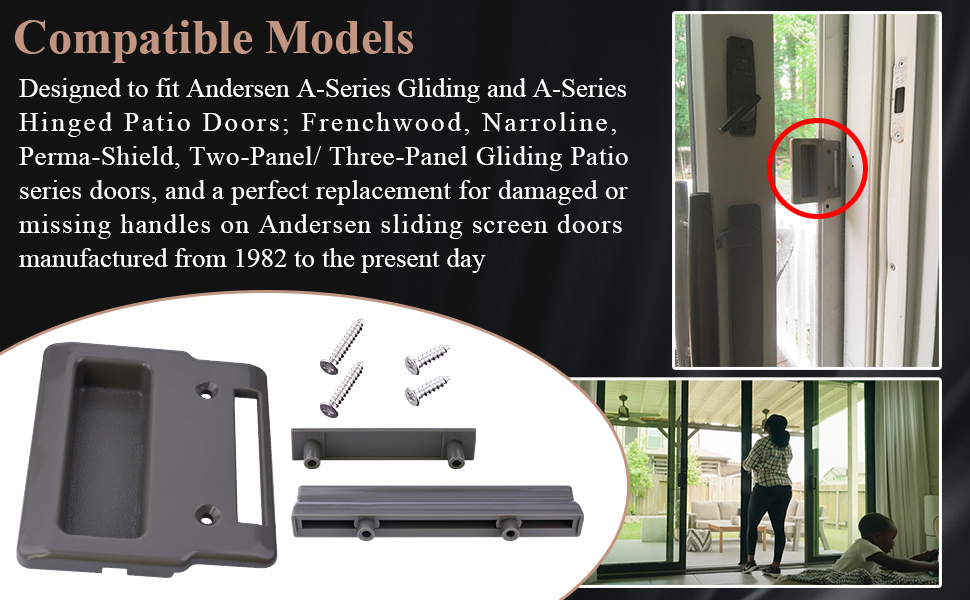 Stone Screen Hardware Kit for Andersen Doors, Fits Andersen ASeries