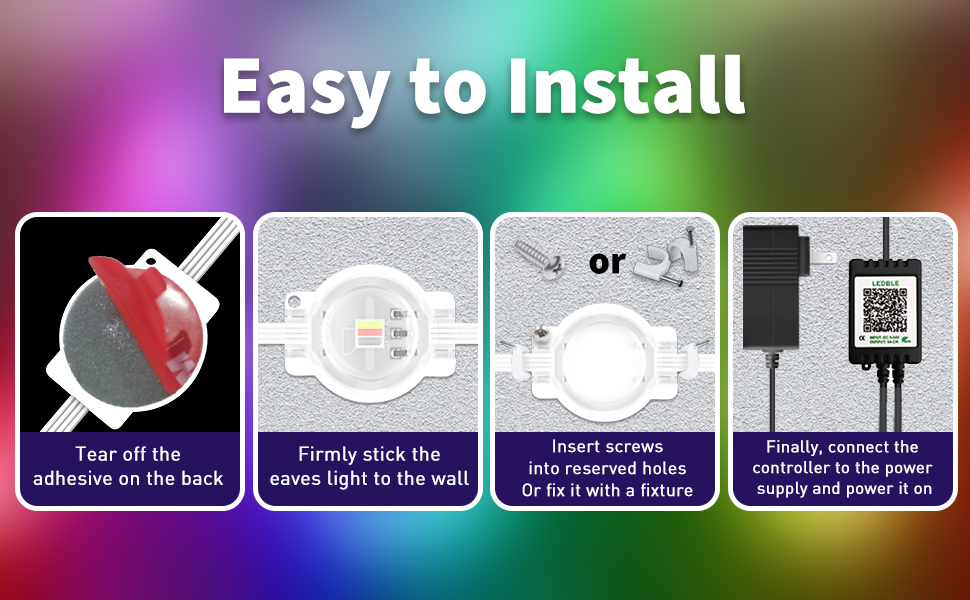 200FT Permanent Outdoor Lights,Eave lights