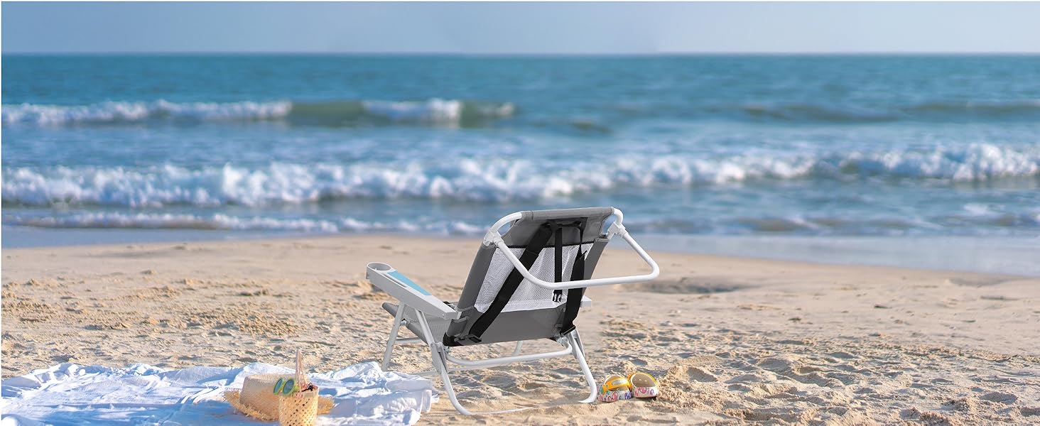 [Upgraded] ICECO Beach Chair for Adults, XL 5Position Backpack Beach Chair Heavy