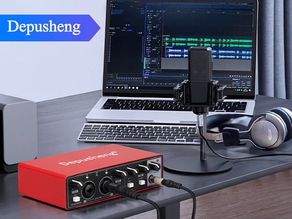 Amazon.com: Depusheng RED USB Audio Interface for Recording